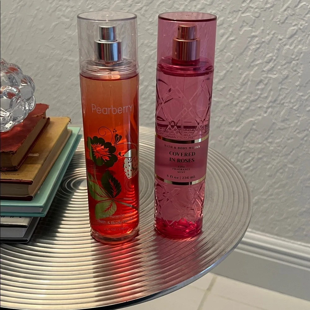 Bath & Body Works NWT Pearberry and Covered in Roses Fine Fragranced Mists